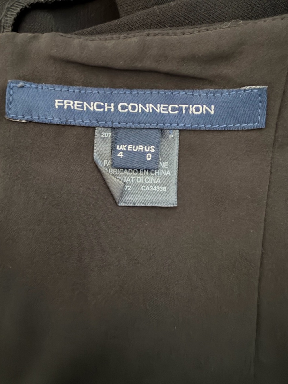 French Connection Black Mini Dress with Spaghetti Straps - Picture 6 of 7